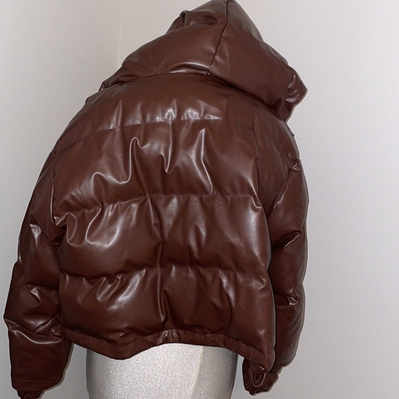 Boohoo brown puffer jacket - Picture 2 of 5